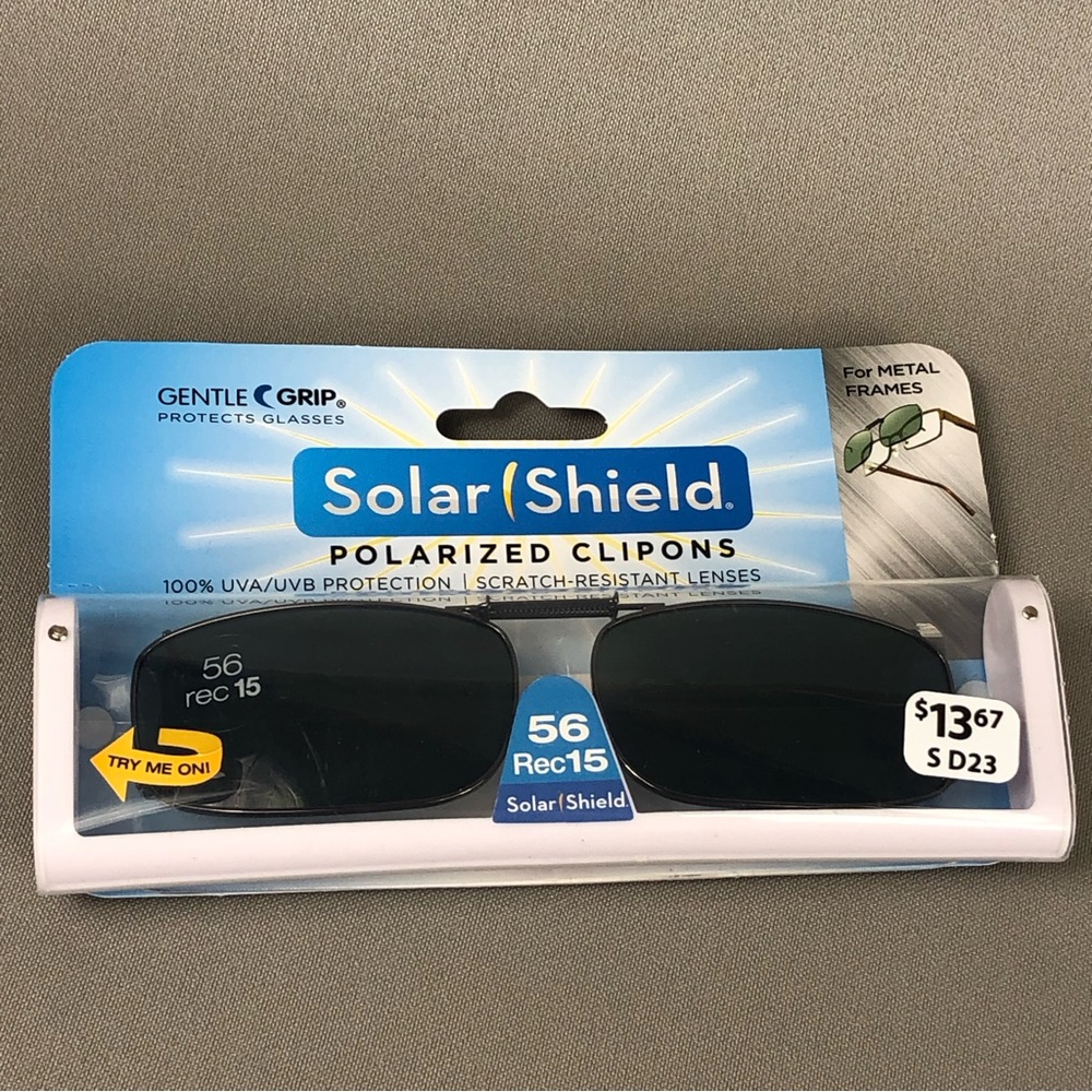 Solar Shield Dioptics Rectangle Gunmetal Sunglasses